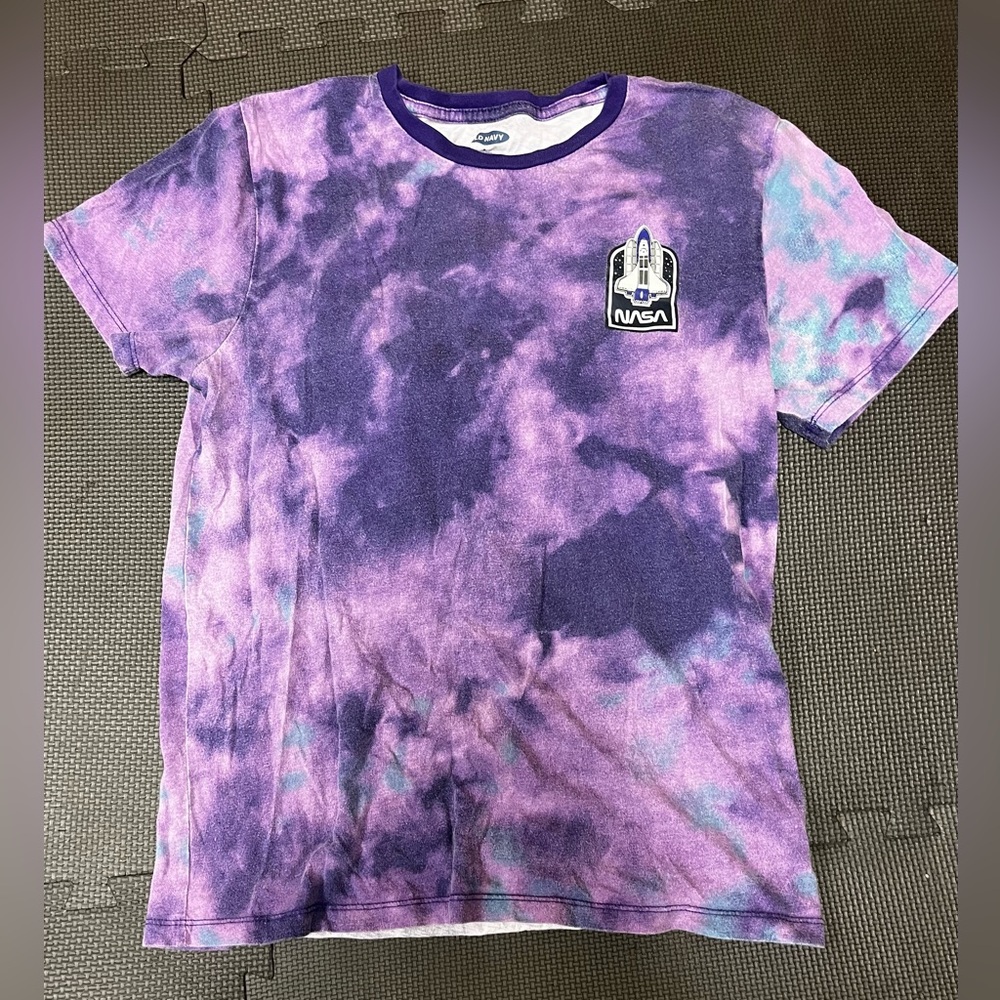Tie dye Nasa shirt. Very comfy. Womens fit